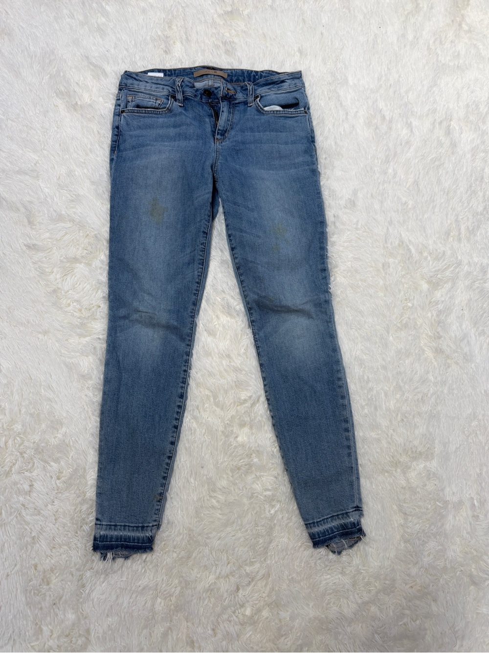 Joe's Jeans Light Blue Skinny Jeans with Frayed Hem